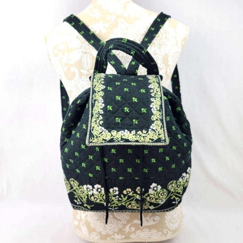 NWT Taylor Layne quilted black and green backpack